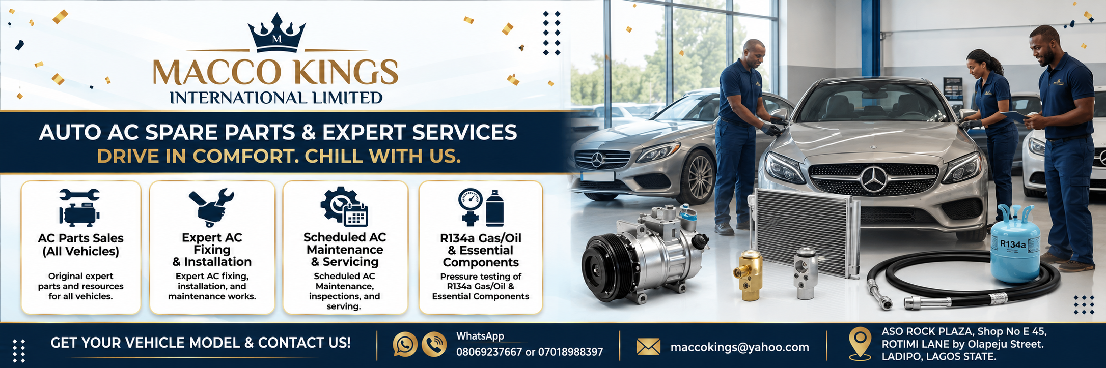 Auto Air-Conditioning Spare Parts in Oshodi, Lagos, Nigeria