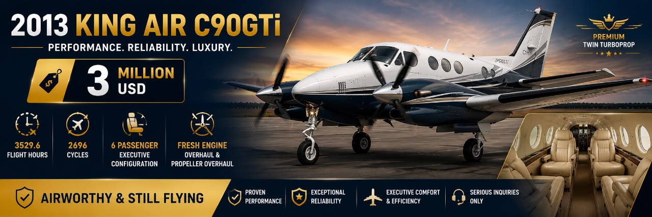 2013 King Air C90GTi for Sale | Fresh Engine Overhaul | Executive Turboprop Aircraft